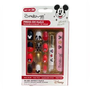 Disney The Cream Shop Mickey Mouse X Press On Nails Brand New In Box